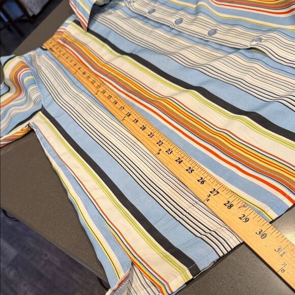 Colorful Striped Men's Casual Shirt - Picture 5 of 6